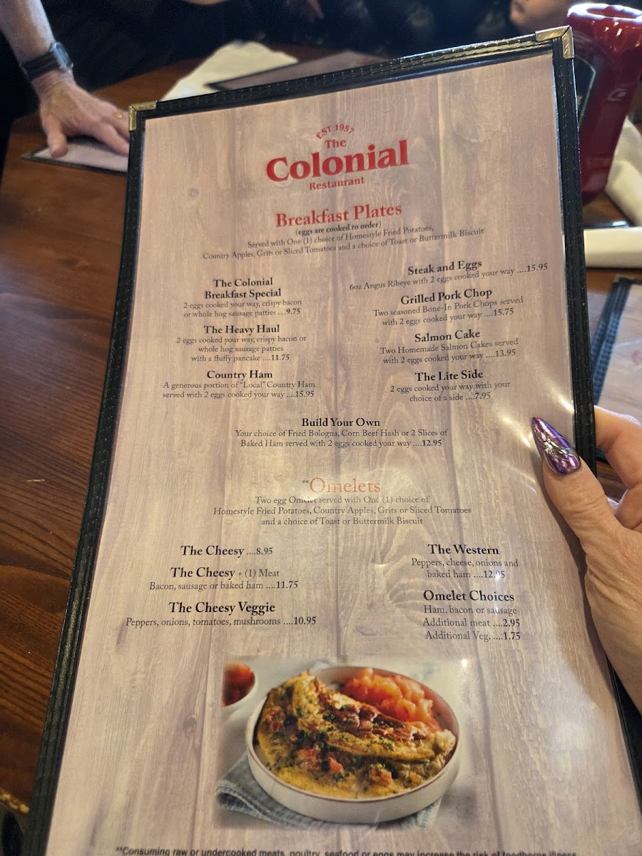 Menu The Colonial Restaurant-8